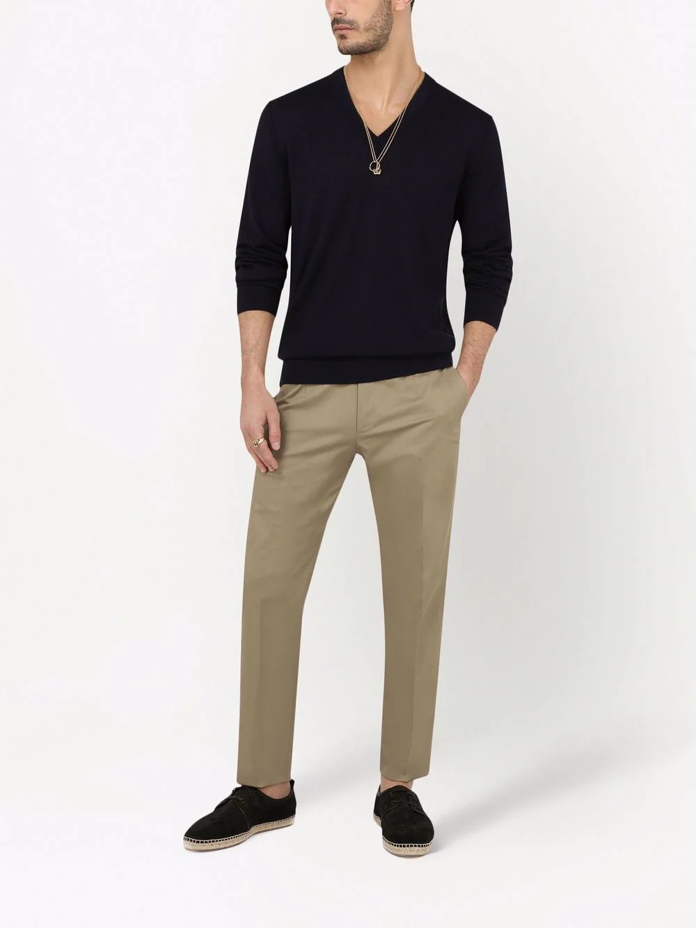 V-neck cashmere jumper - 2