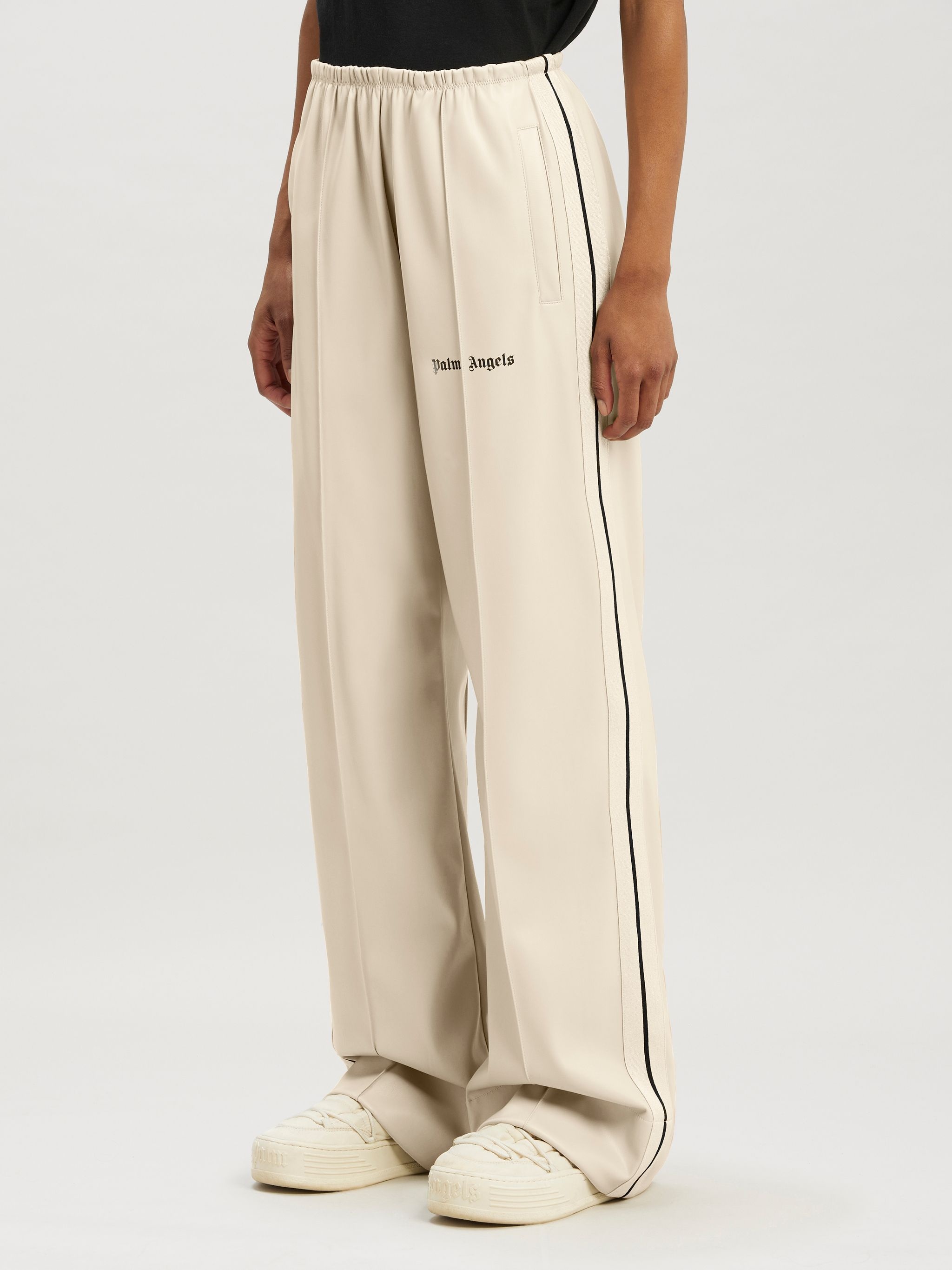 Leather Effct Loose Track Pants - 4