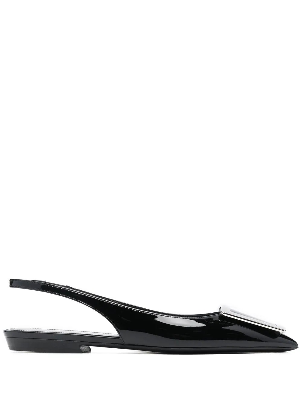 pointed-toe buckled slingback pumps - 1