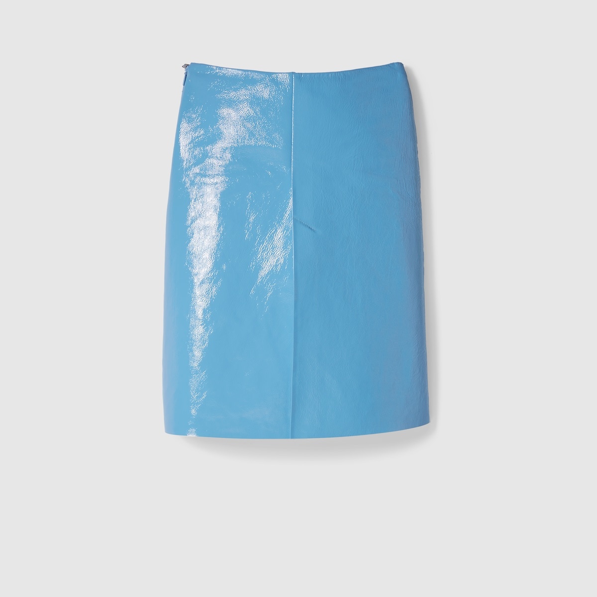 Shiny leather mid-length skirt - 1