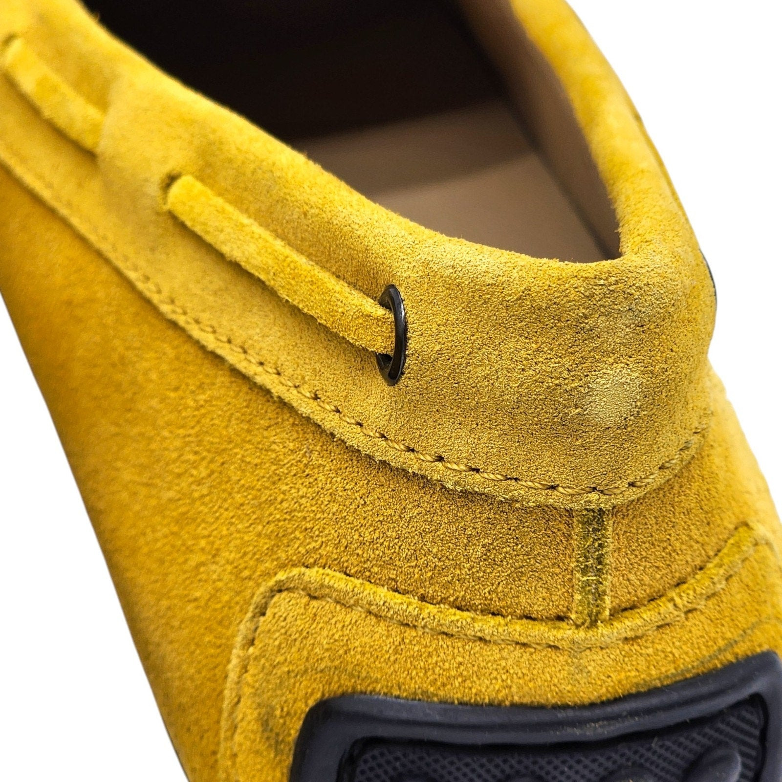 Tod's City Gommino Driving Men's Suede Loafers Yellow UK 11 US 12.5 - 7