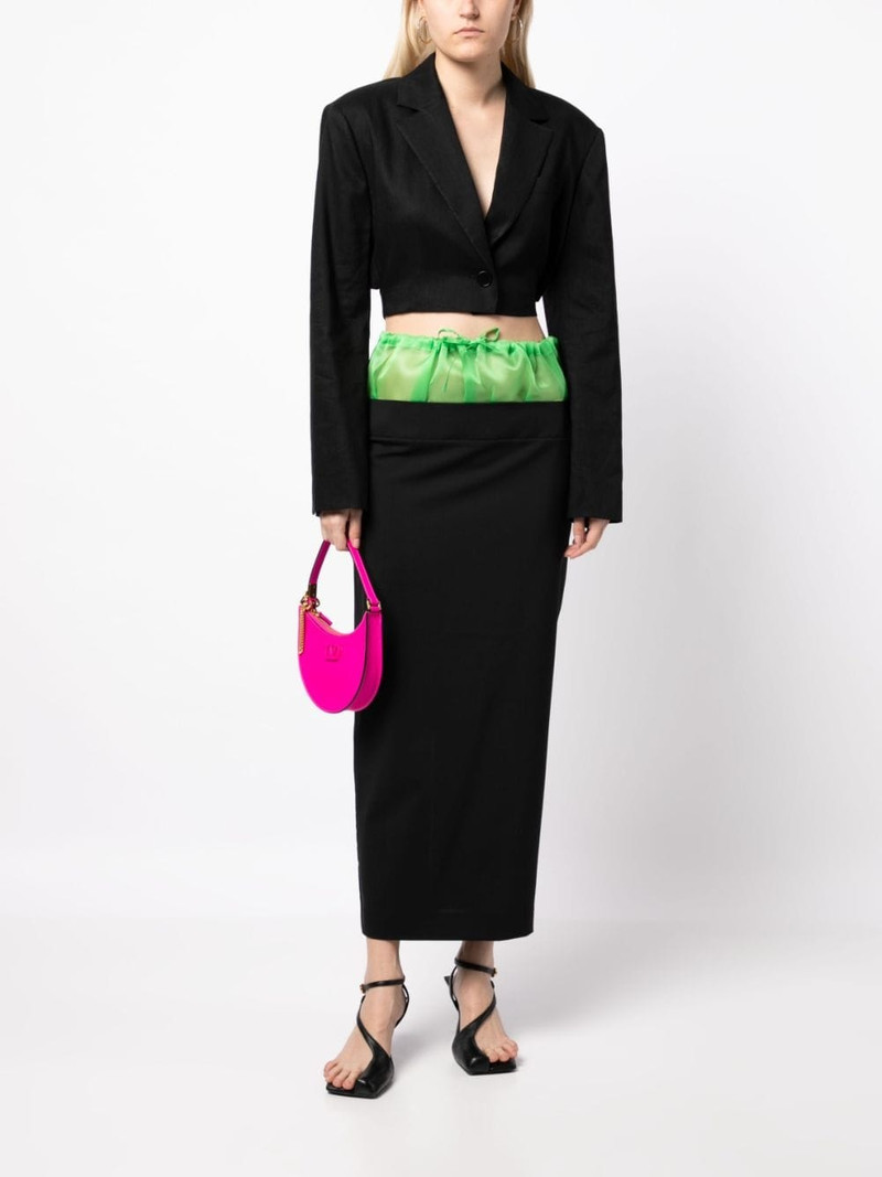 A.W.A.K.E. MODE two-tone drawstring midi skirt outlook