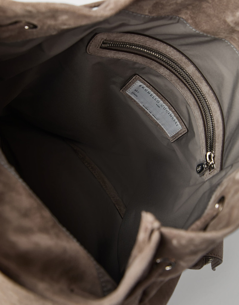 Suede leisure backpack 5