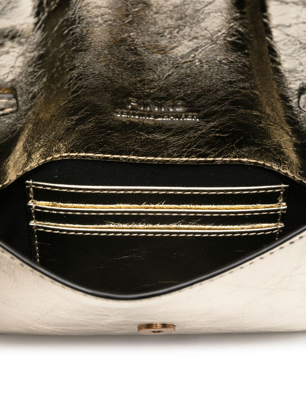 metallic-effect flap chain mini bag - 5