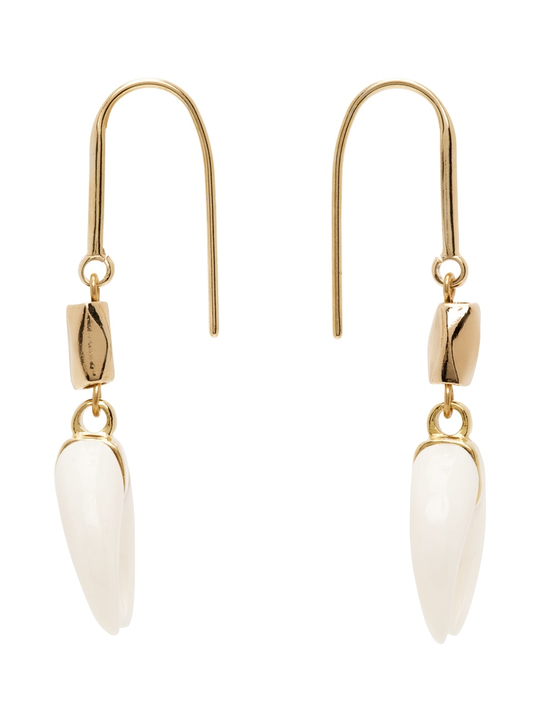 Gold & White Aimable Earrings - 1