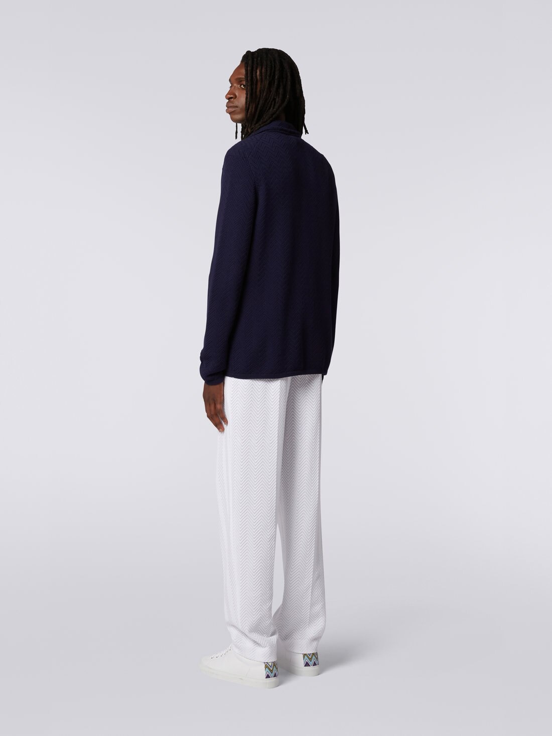 Cotton and viscose knit blazer - 4