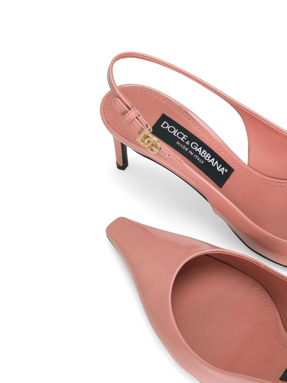 60mm polished slingback pumps - 4