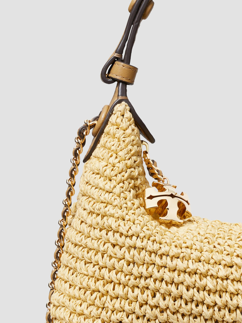 Women's Fleming Crochet Raffia Pochette - Natural 5