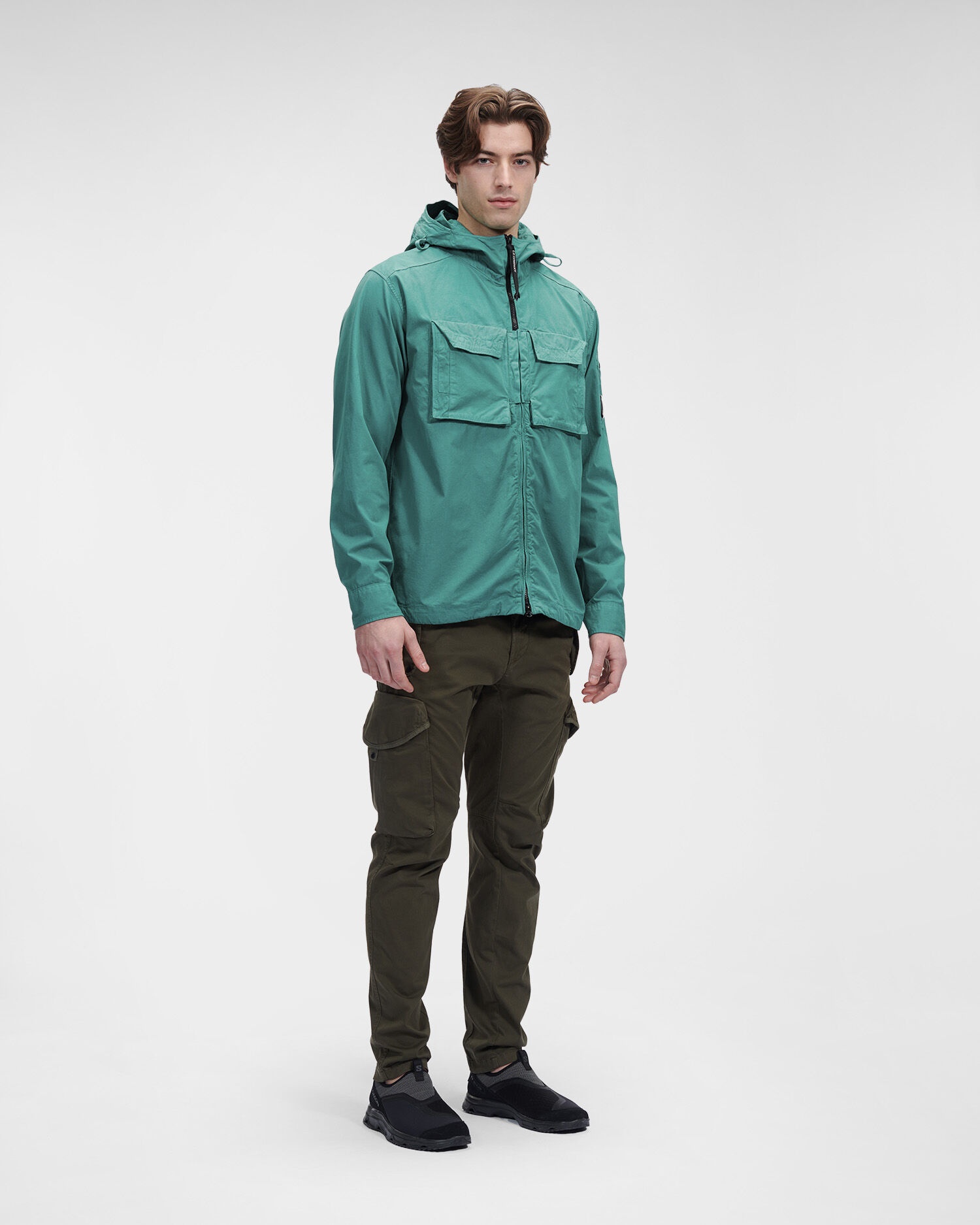 Heavy Popeline Emerized Hooded Shirt - 3