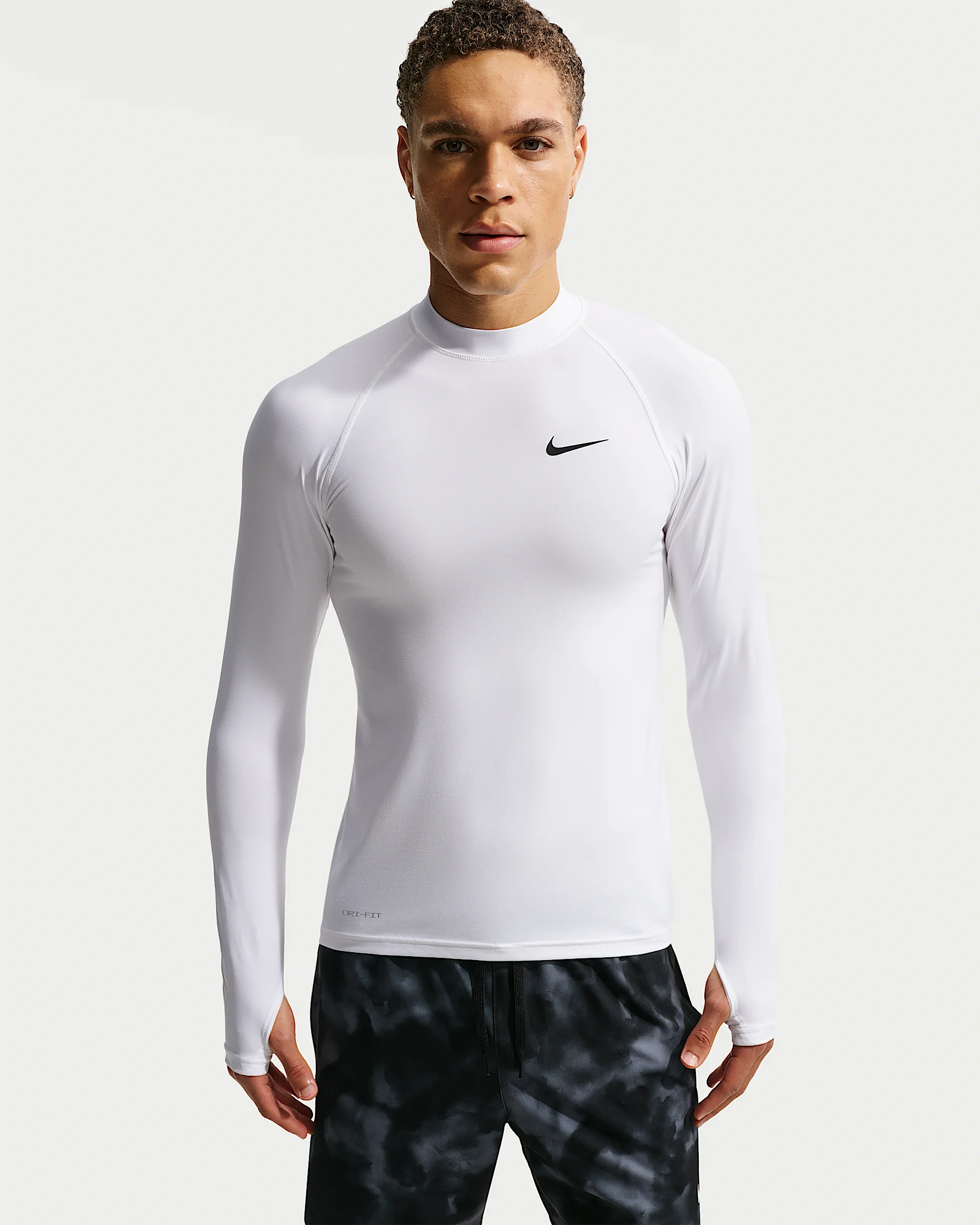 Nike Swim Whitewater Essential Men's Dri-FIT UV Long Sleeve Rashguard Top - 1