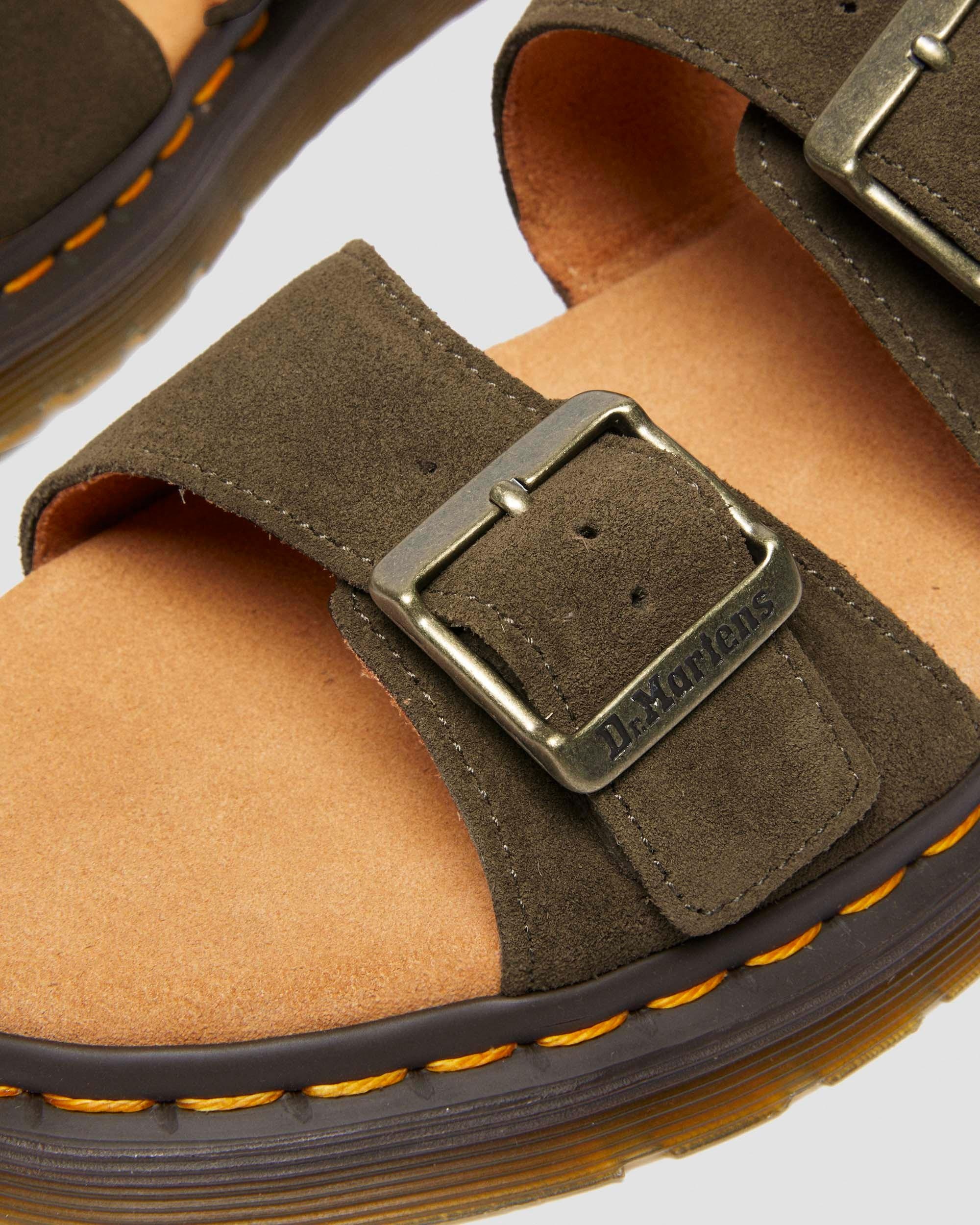 Josef Suede Slide Sandals - 7