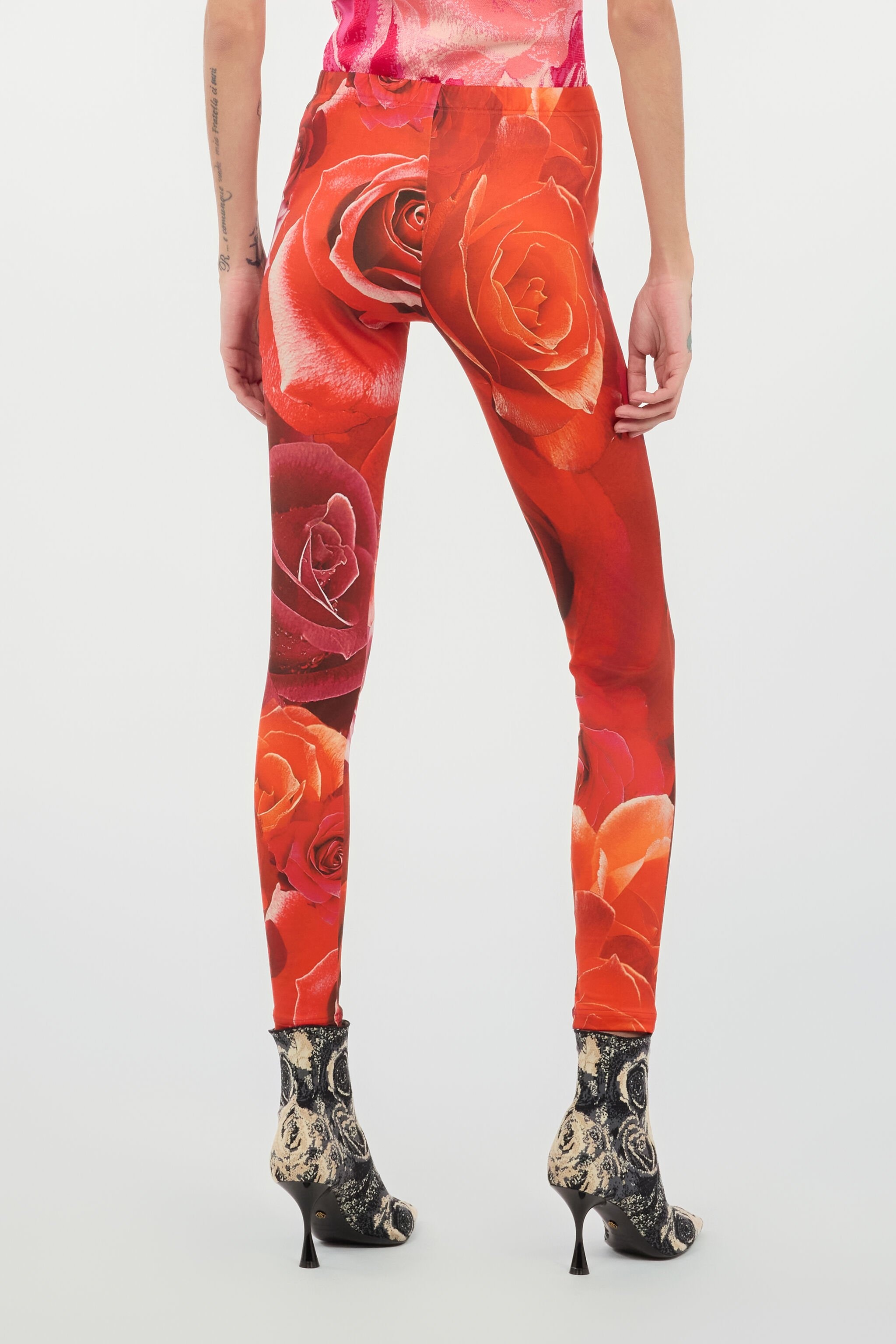 Leggings With Garden Rose Print - 4