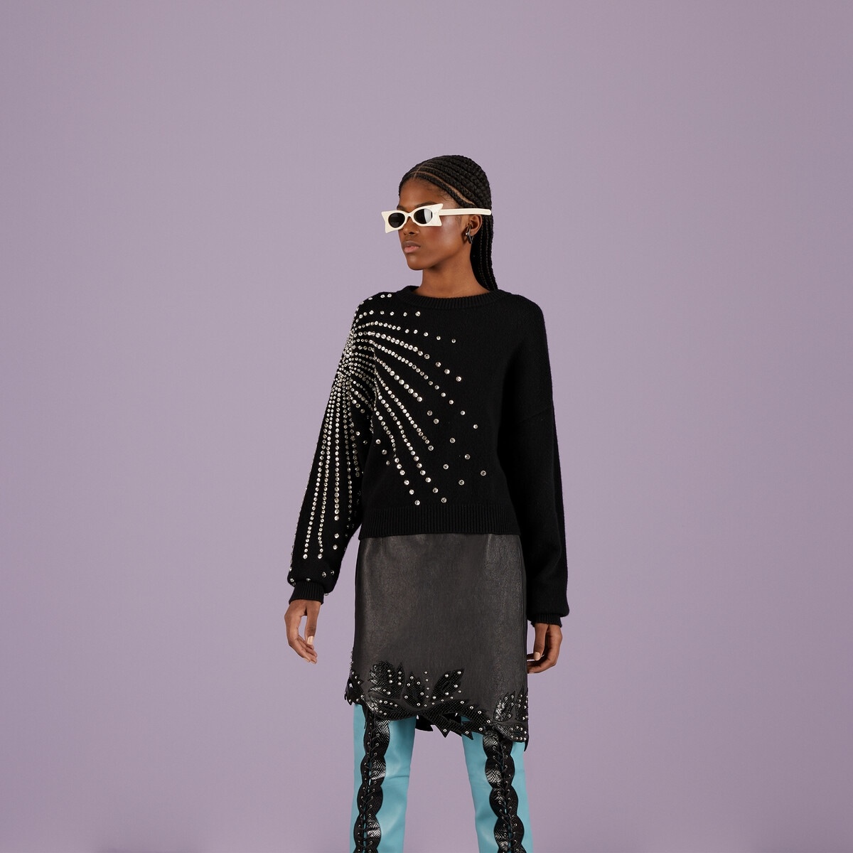 Wool cashmere sweater with sequins - 6