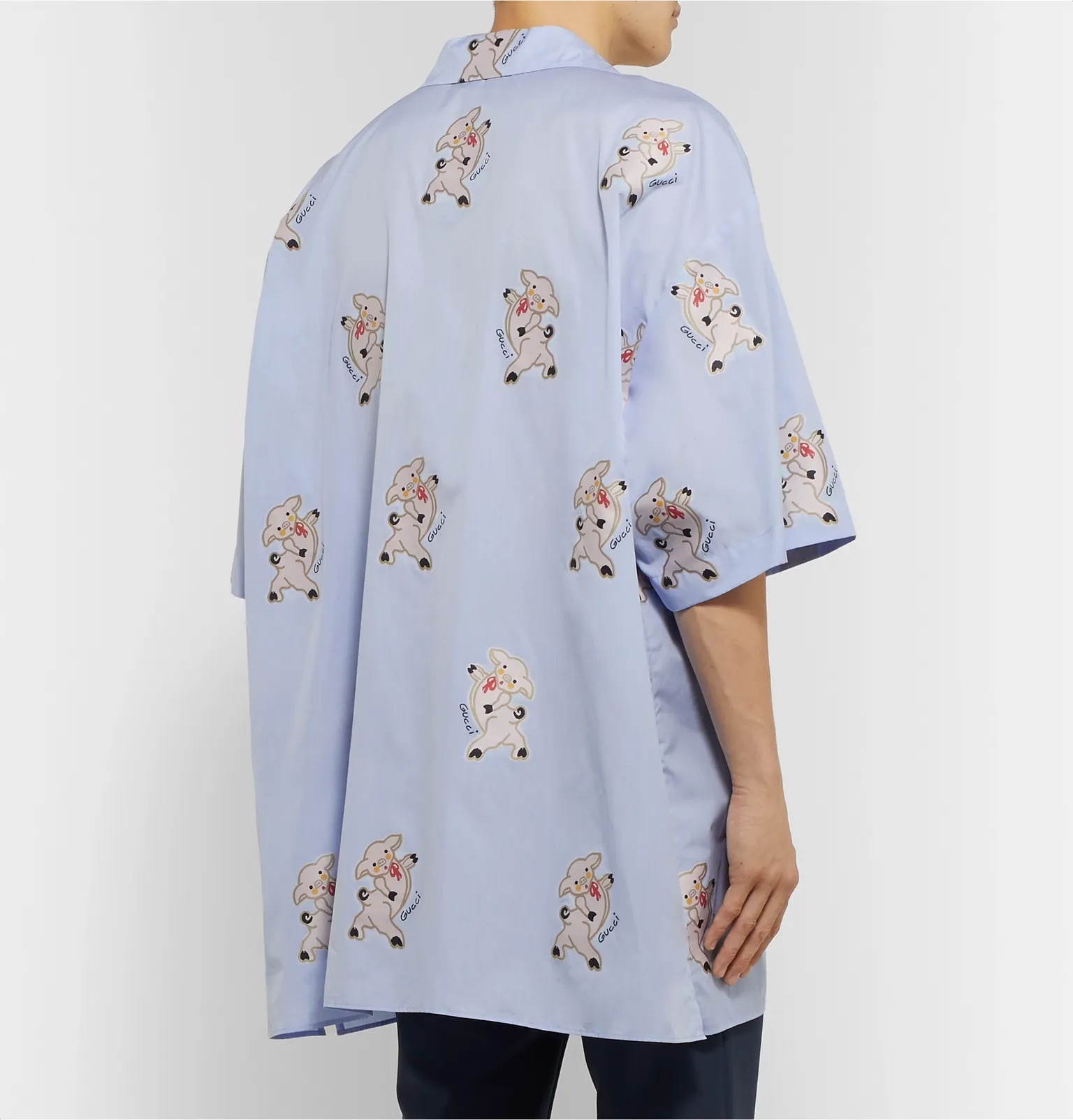 Oversized Camp-Collar Embroidered Cotton Shirt - 5