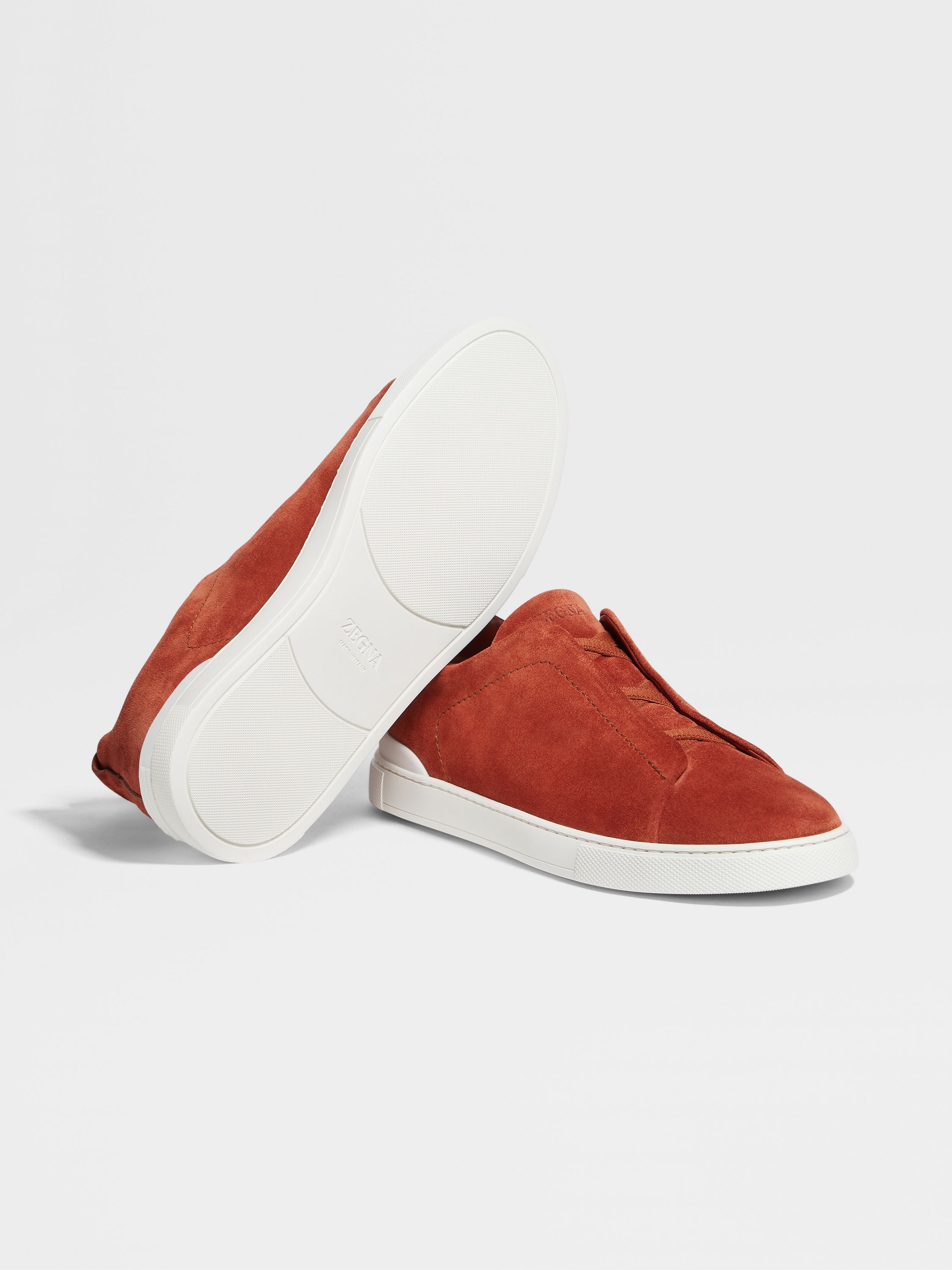 RUST SUEDE TRIPLE STITCH™ SNEAKERS - 5