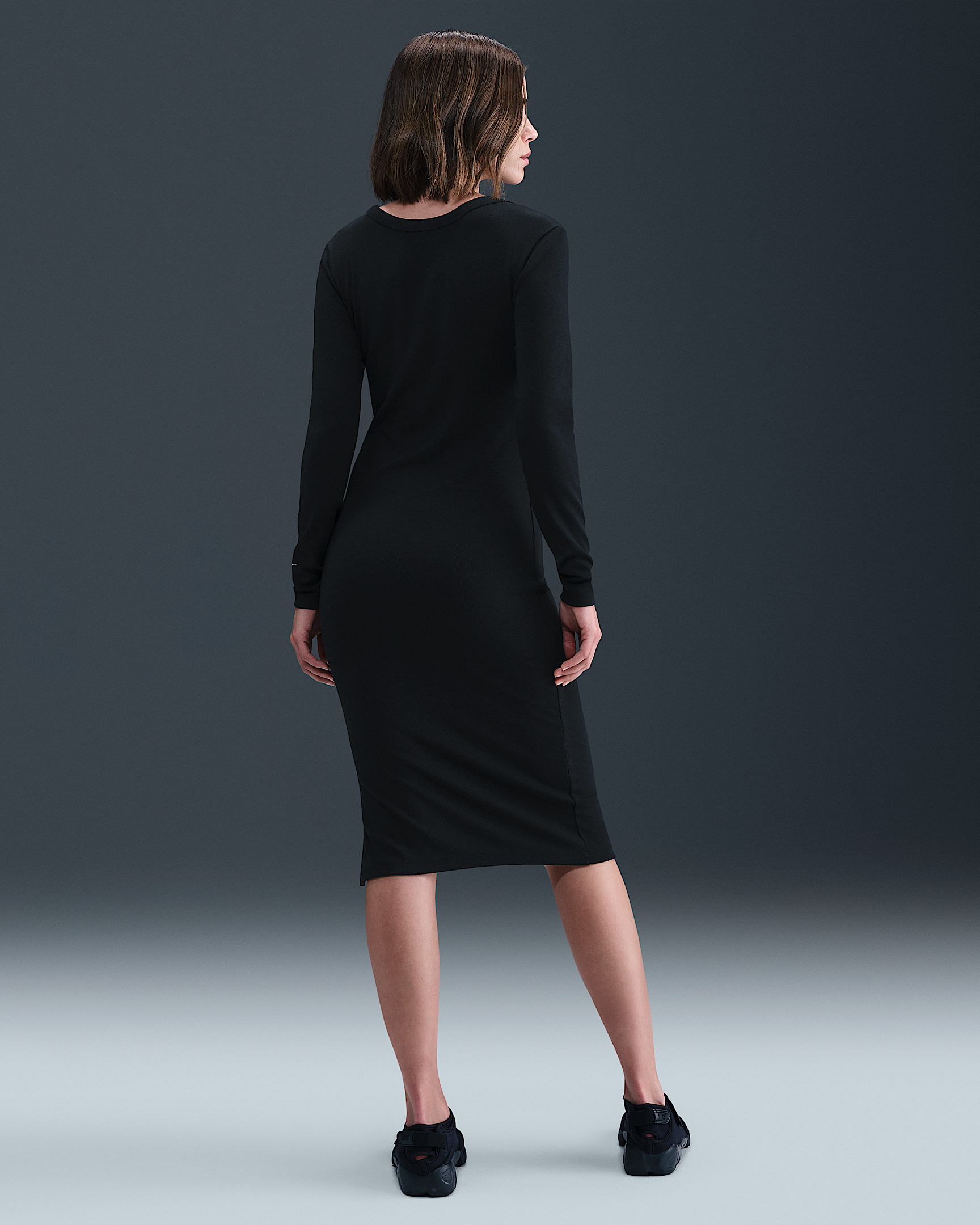 Nike Sportswear Chill Knit Women's Tight Long-Sleeve Midi Mini-Rib Dress - 4