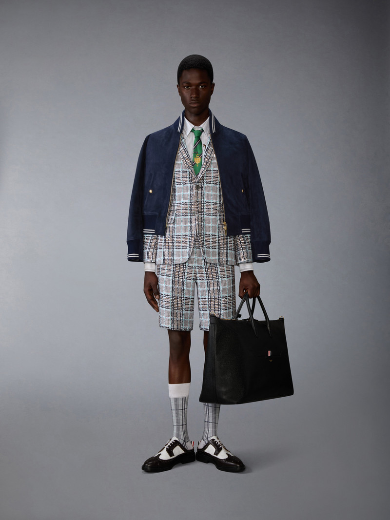PLAID CHECK SUMMER TWEED WIDE SHOULDER SPORTCOAT 4