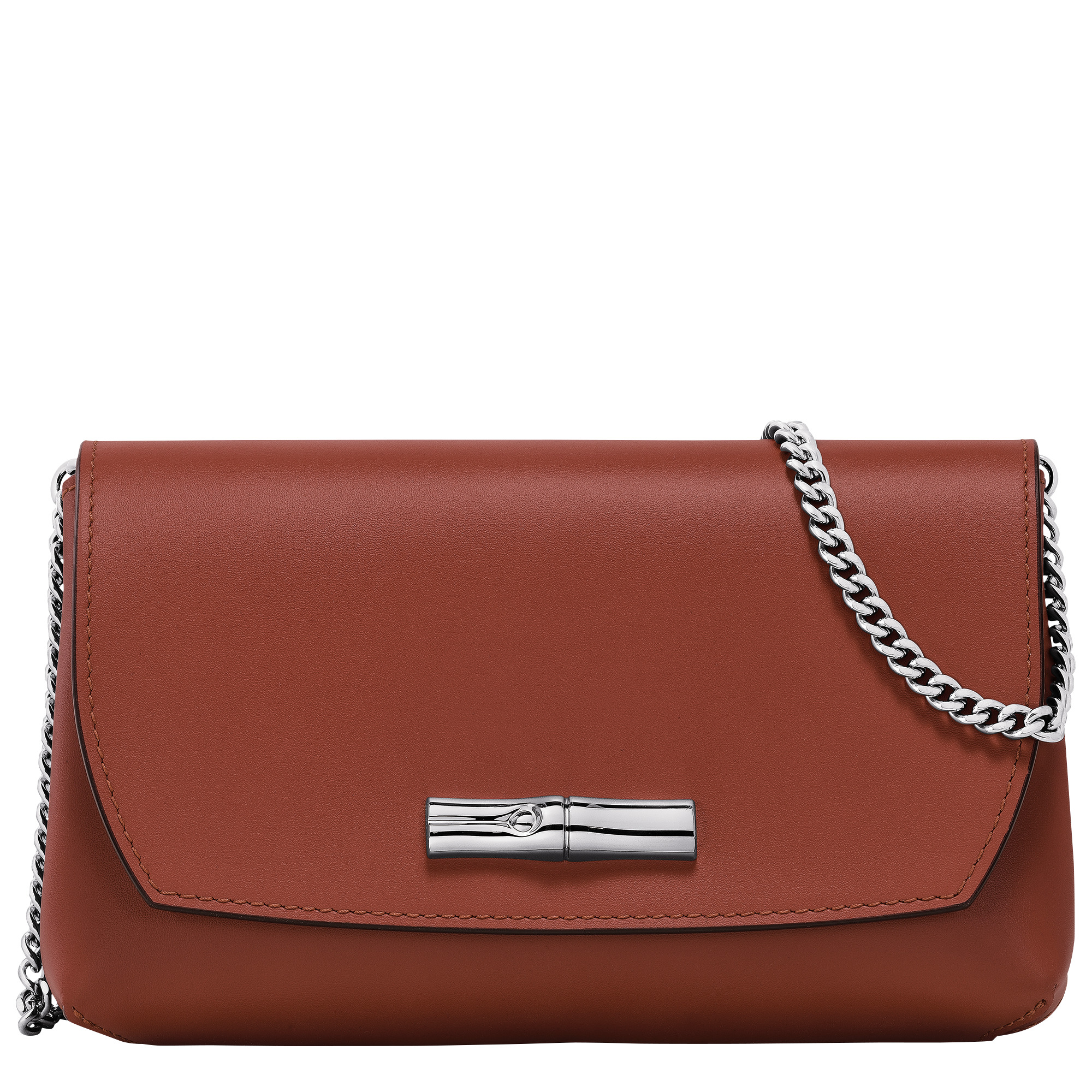 Roseau Clutch Mahogany - Leather - 1