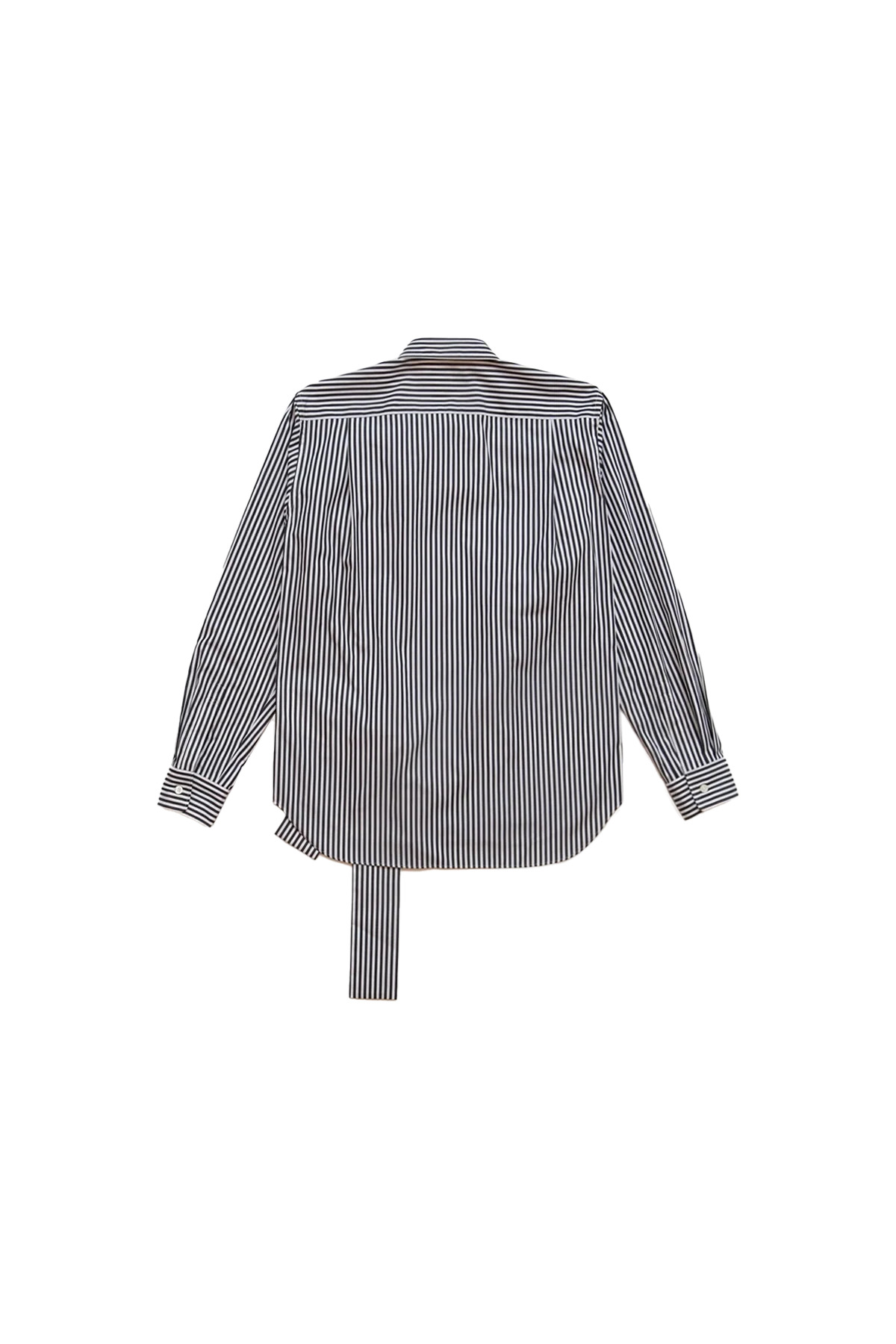 Comme Des Garcons Homme Plus Pinstripe Shirt With Bows White - 2