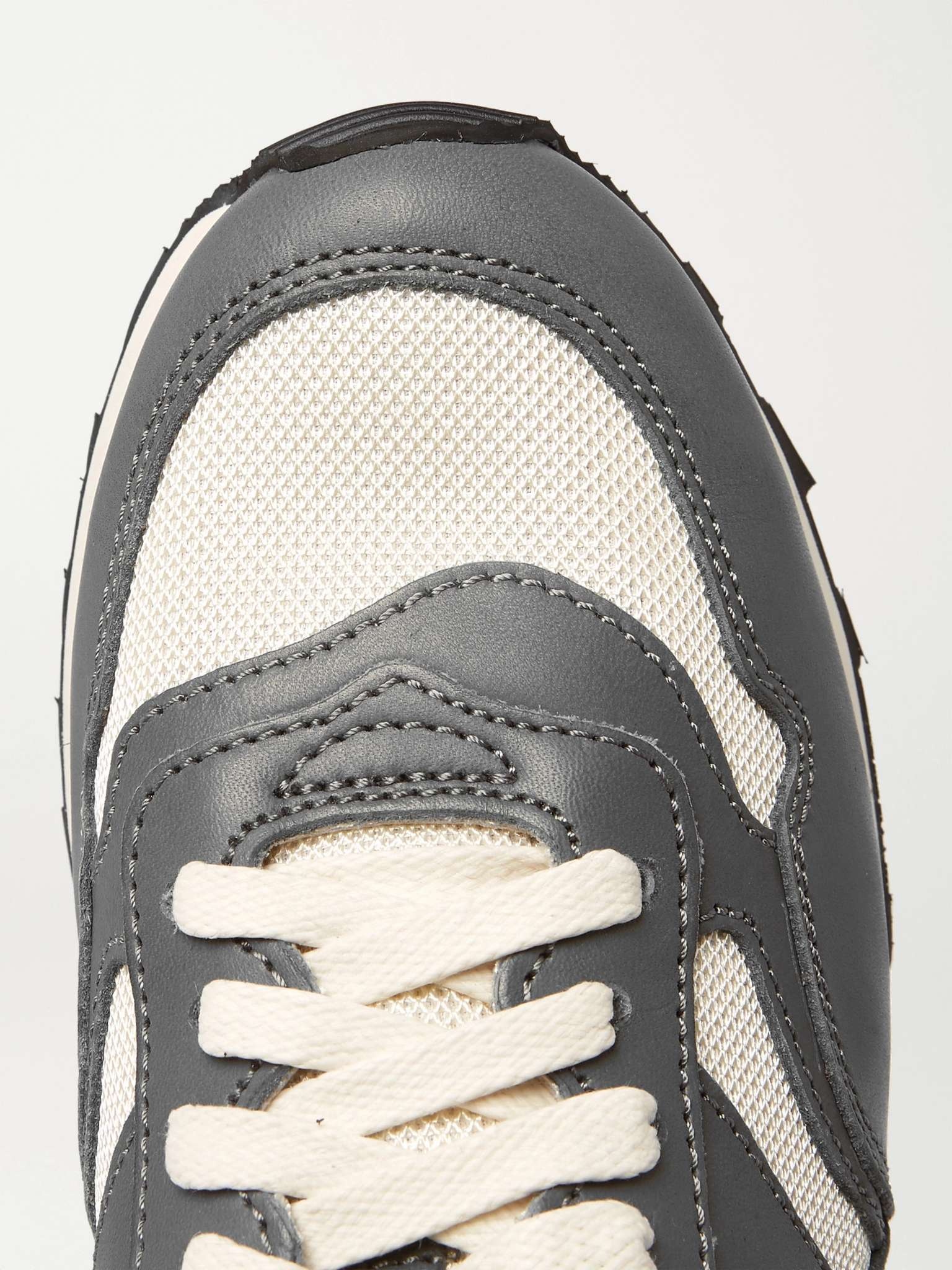 Roland Leather-Trimmed Suede and Mesh Sneakers - 6