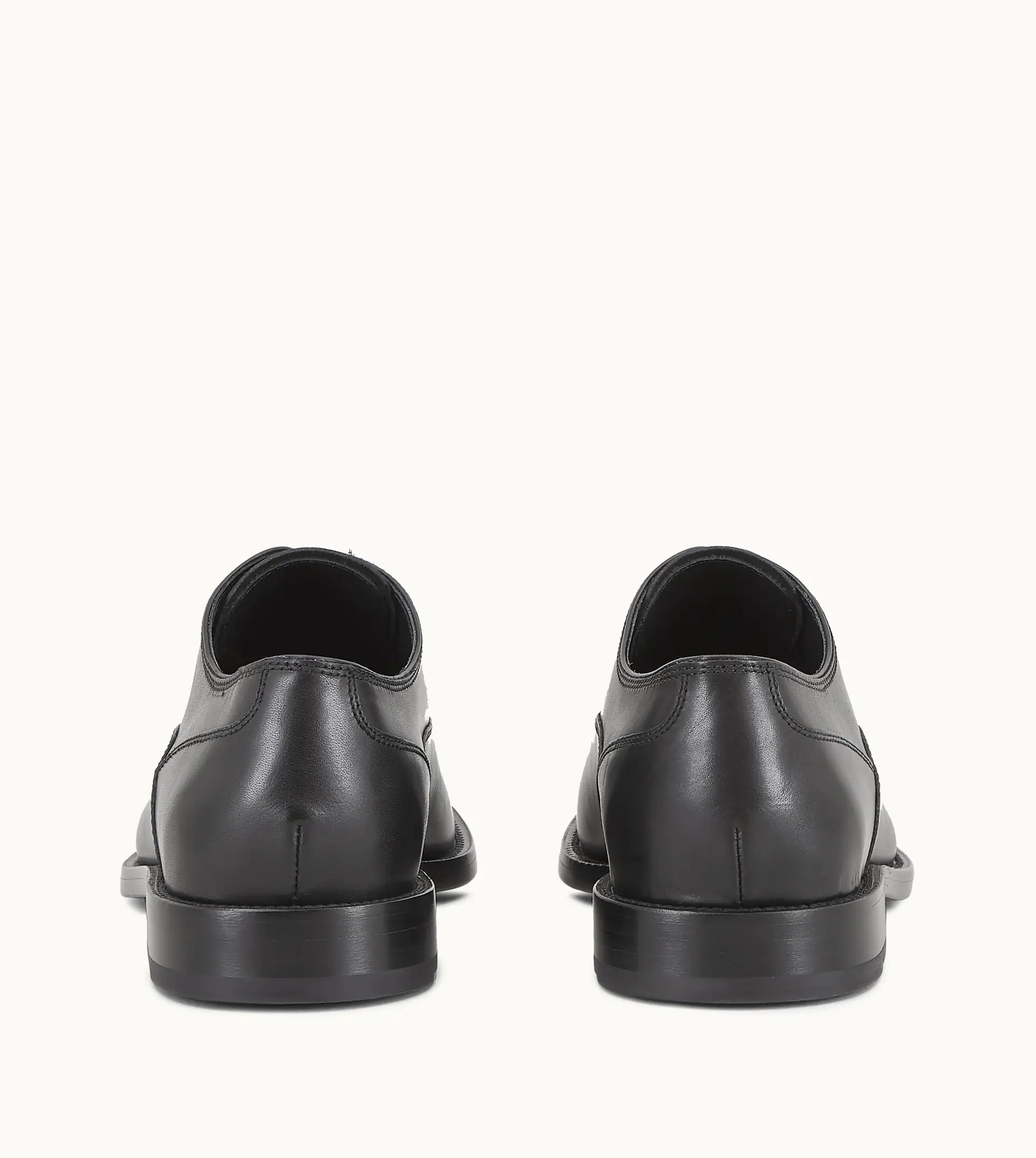 LACE-UPS IN LEATHER - BLACK - 3