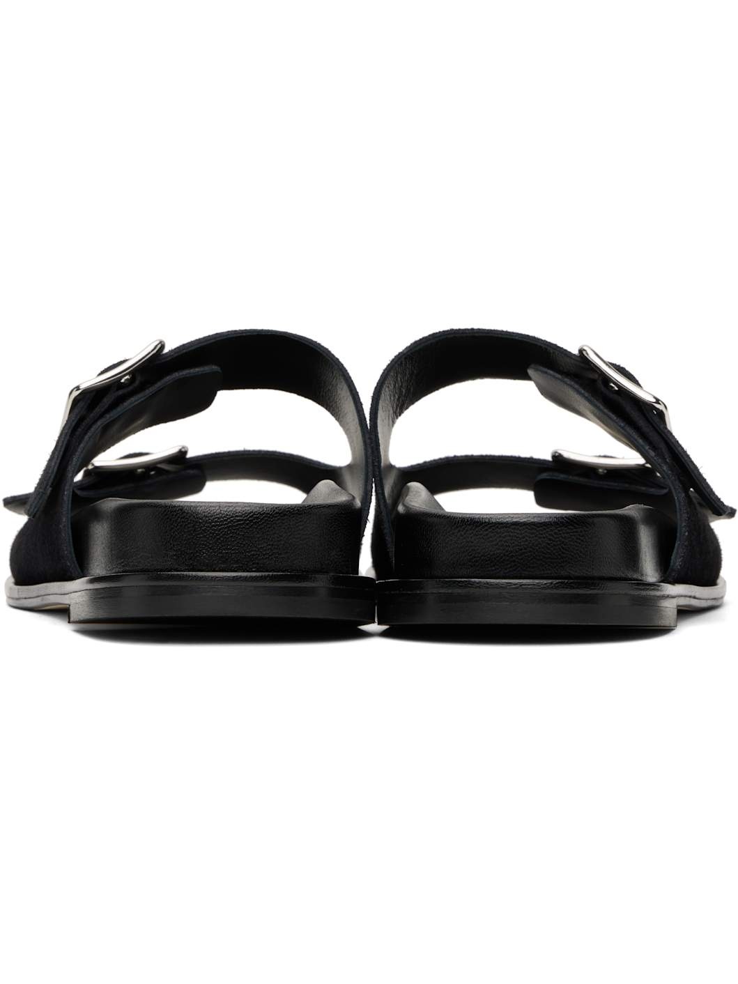 Black Meena Leather Sandals - 2