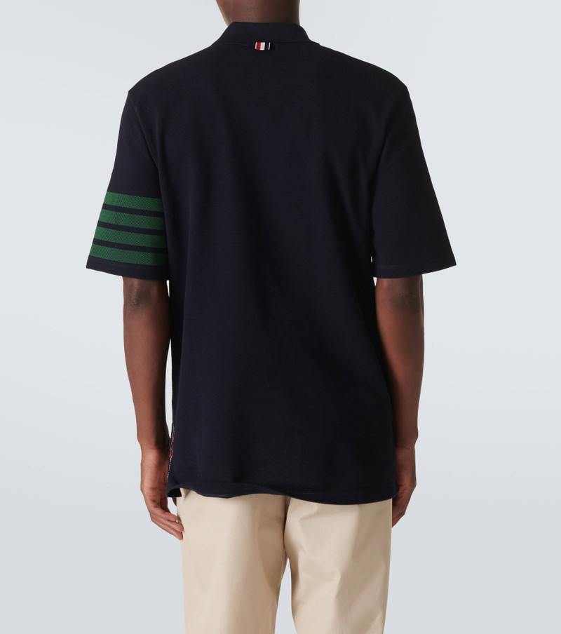 4-Bar cotton piqué polo shirt 4