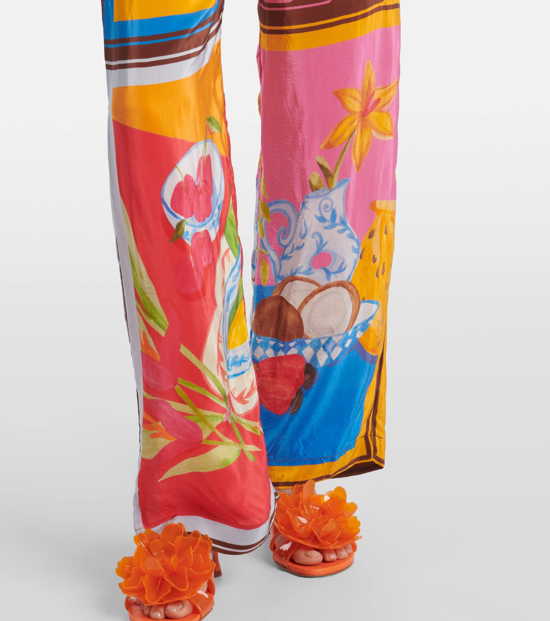 Summer Picnic printed wide-leg pants - 5