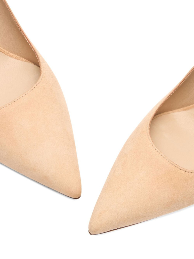 85MM Stuart Power pointed-toe suede pumps 4