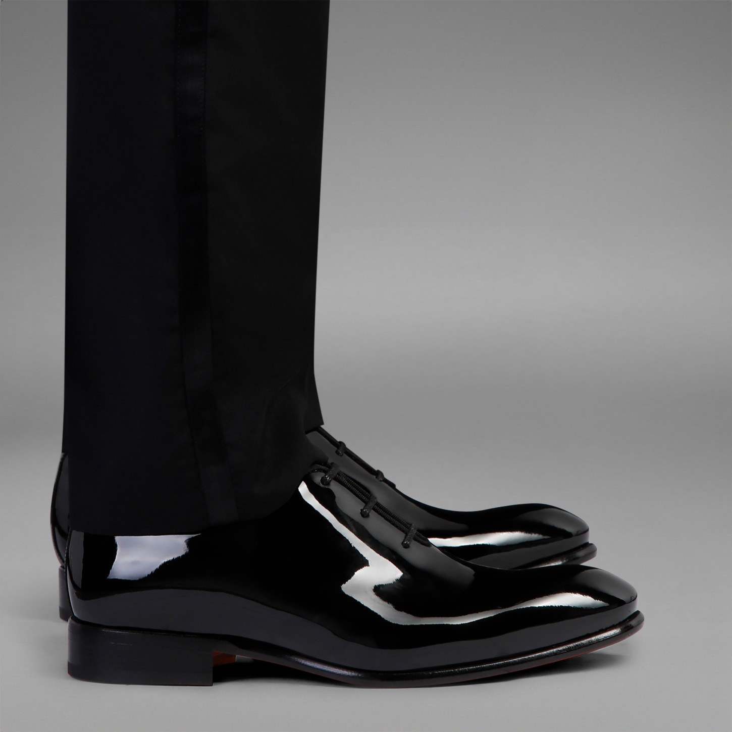 Men's black patent leather Oxford shoe - 3