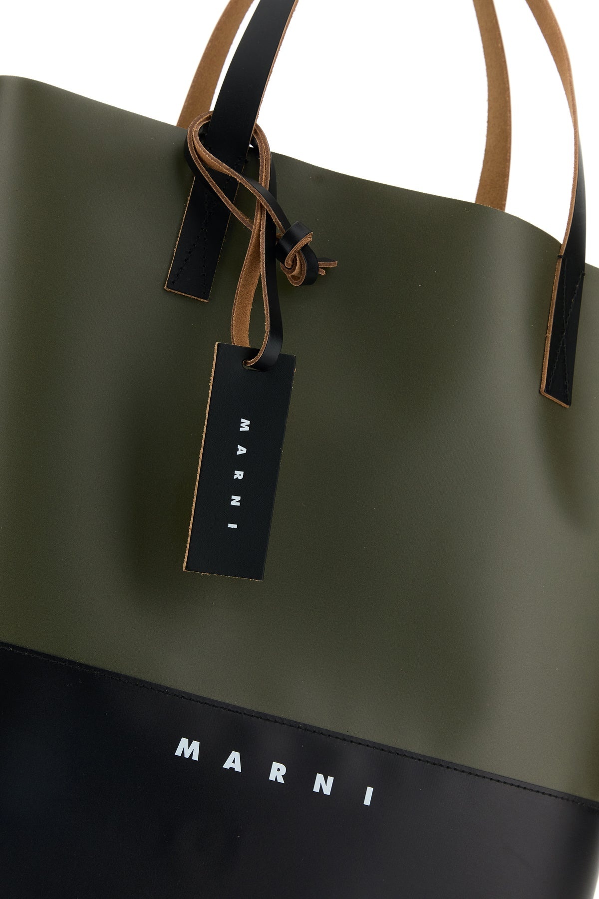 Two-tone canvas shopping bag - 4