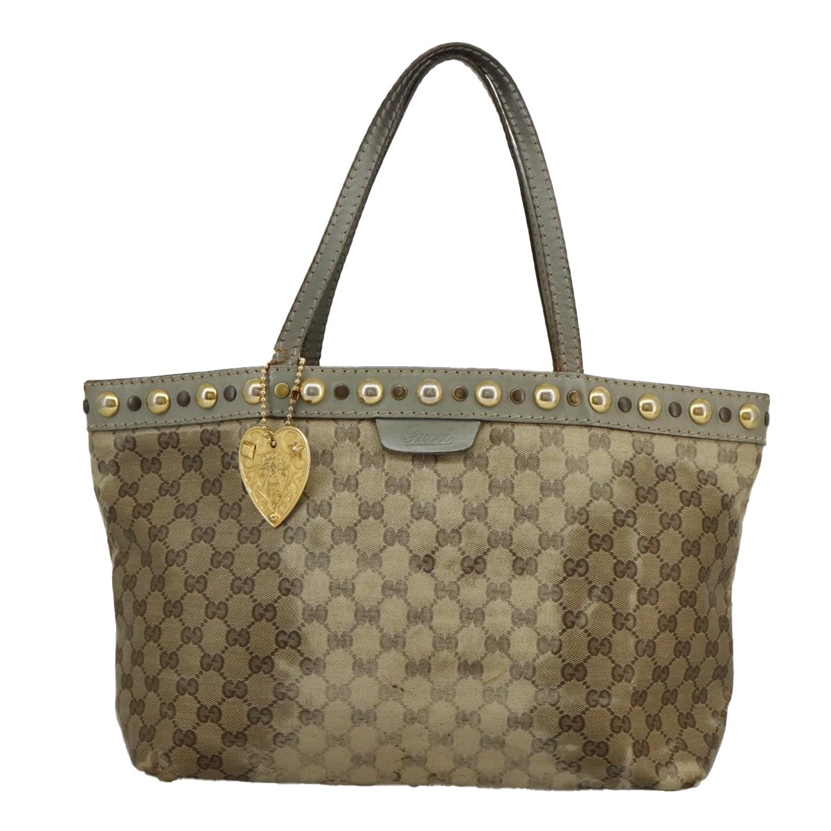 GUCCI GG Crystal Tote Bag Beige Gold - 2