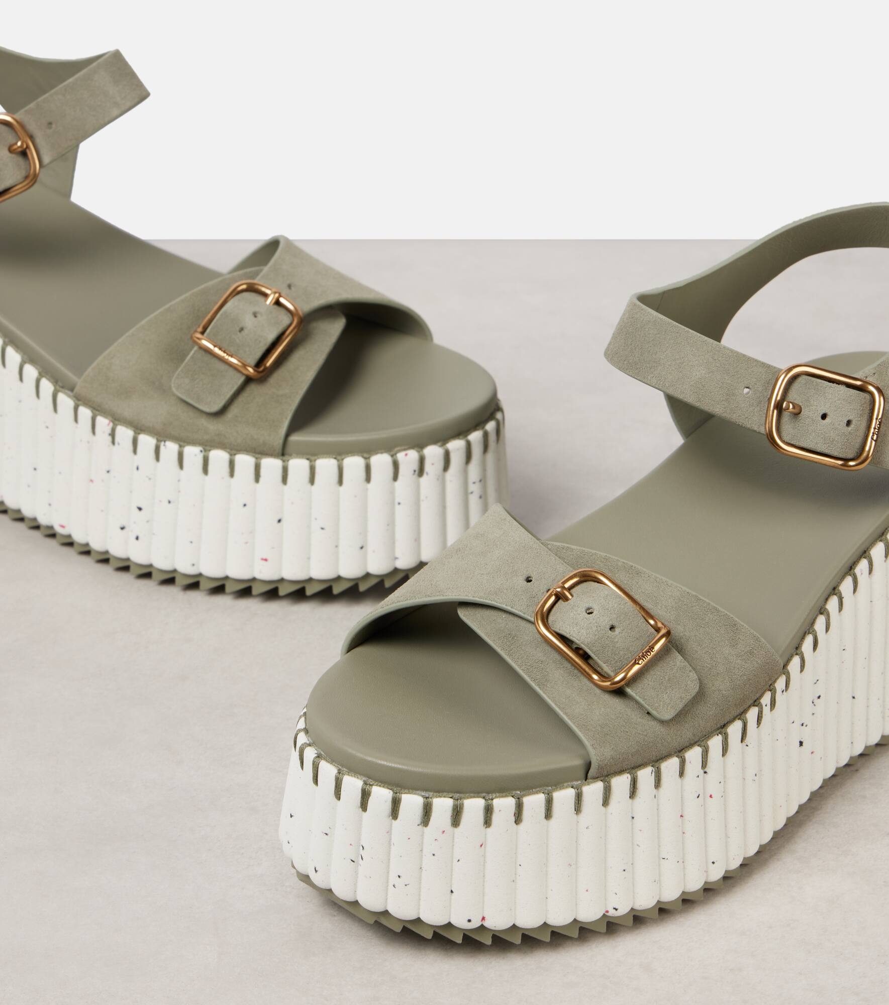 Nama suede platform sandals - 5