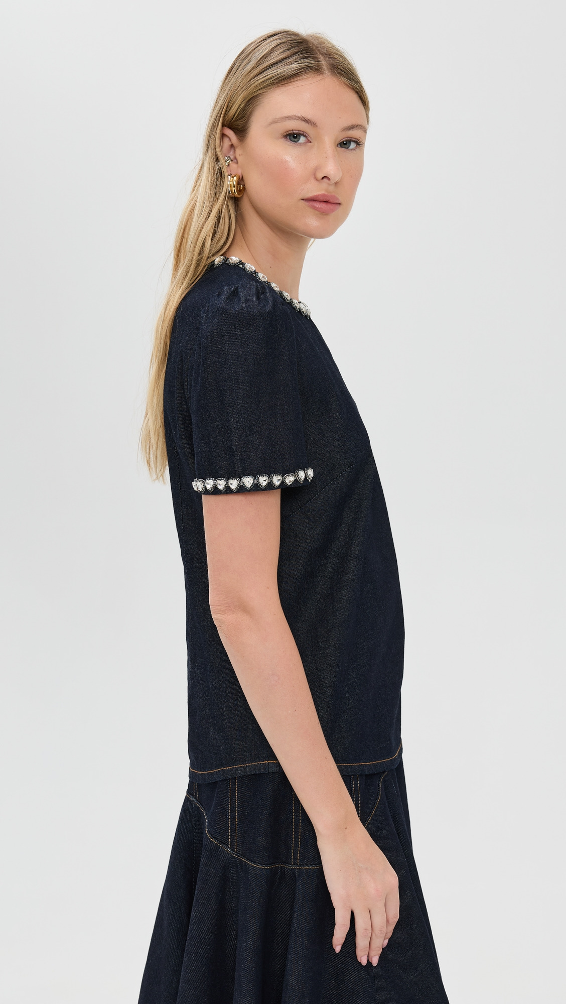 Embellished Denim Top - 3