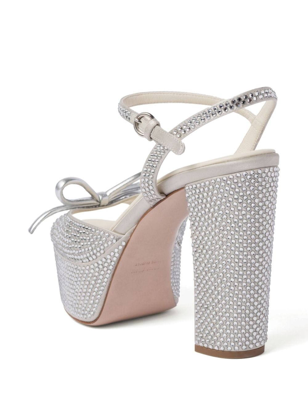 115mm crystal-embellished platform sandals - 3