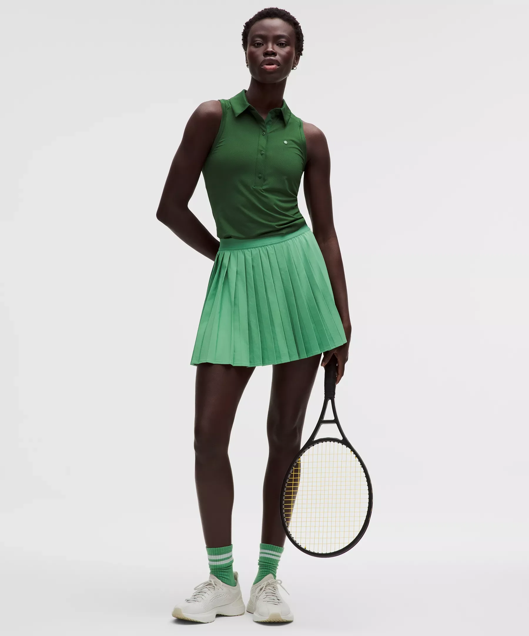 High-Rise Pleated Tennis Skirt *Long - 1