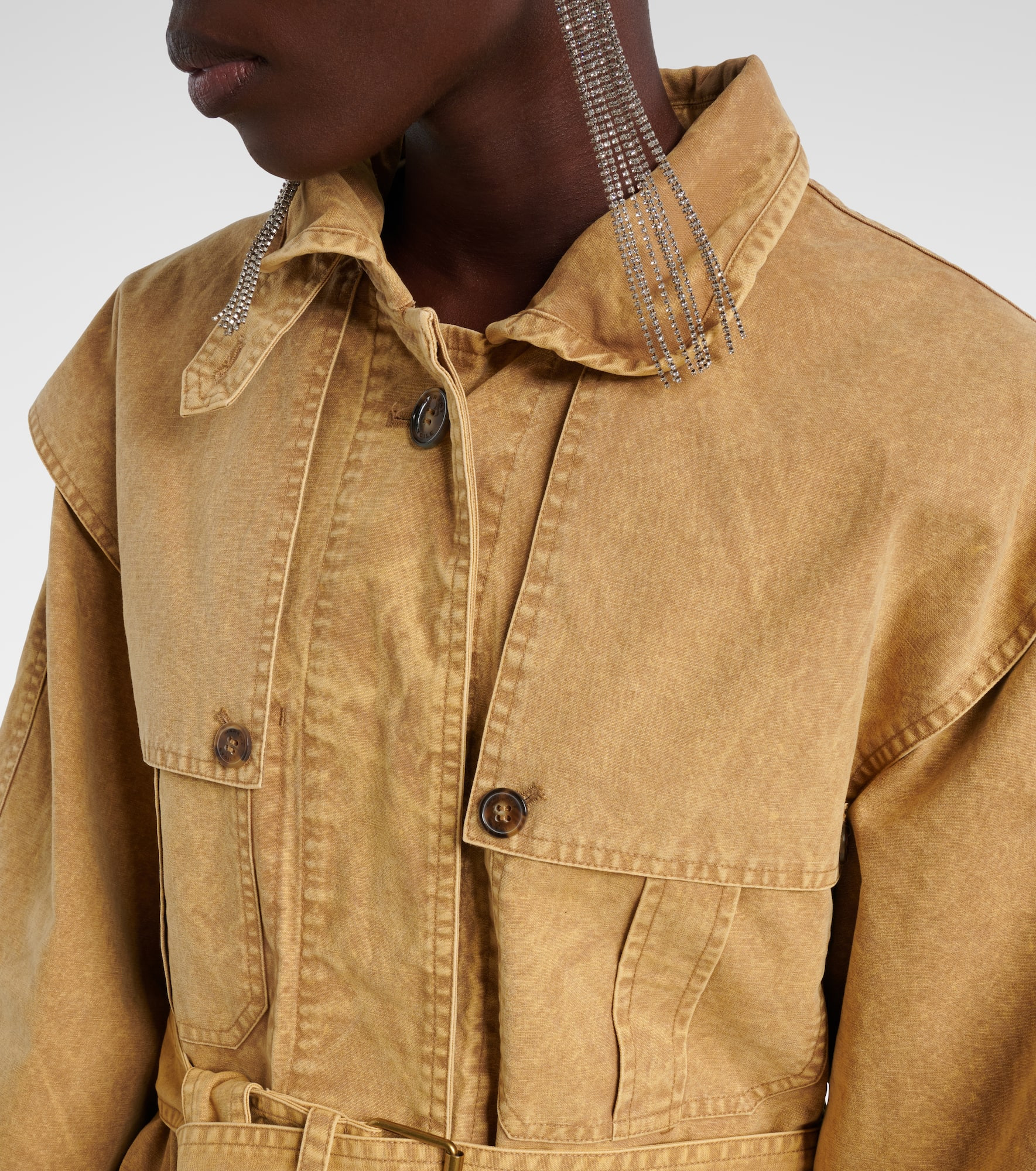 Michaela denim trench coat - 4