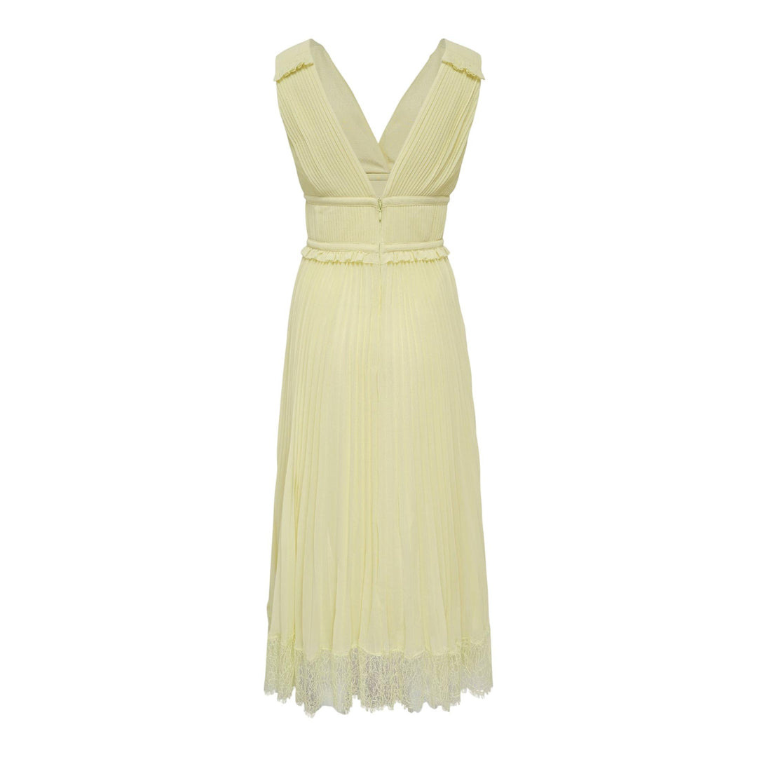 Yellow Chiffon Midi Dress - 2
