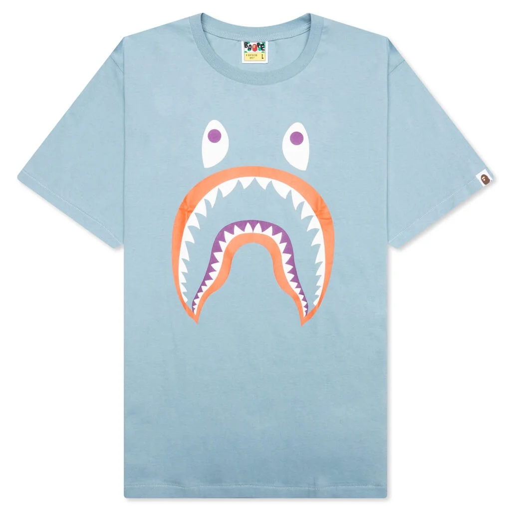 COLORS SHARK PONR TEE - SAX - 1