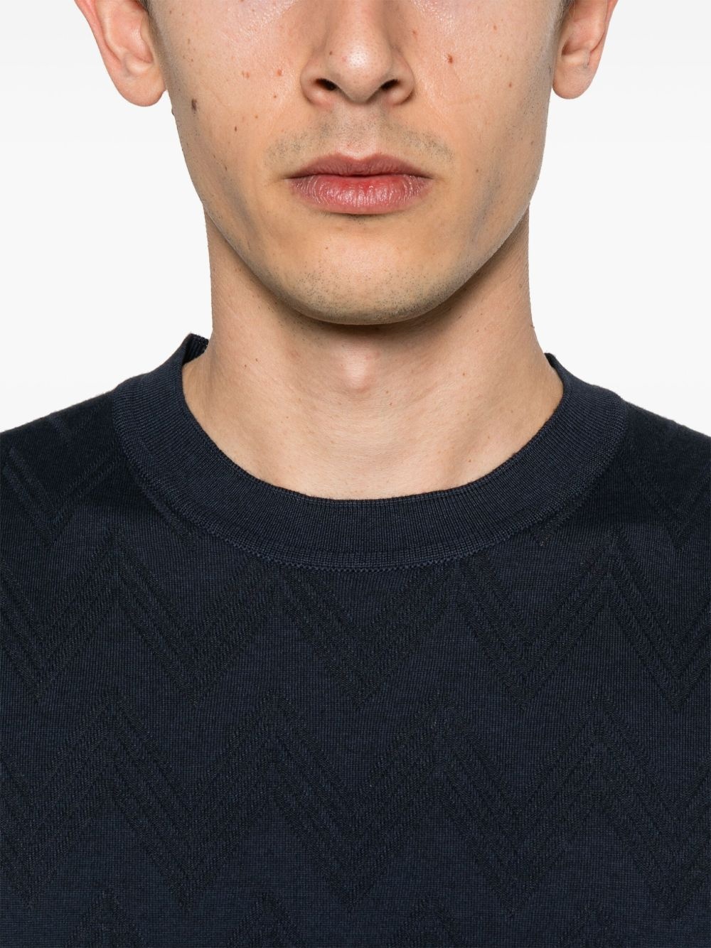 Zigzag-knit T-shirt - 4