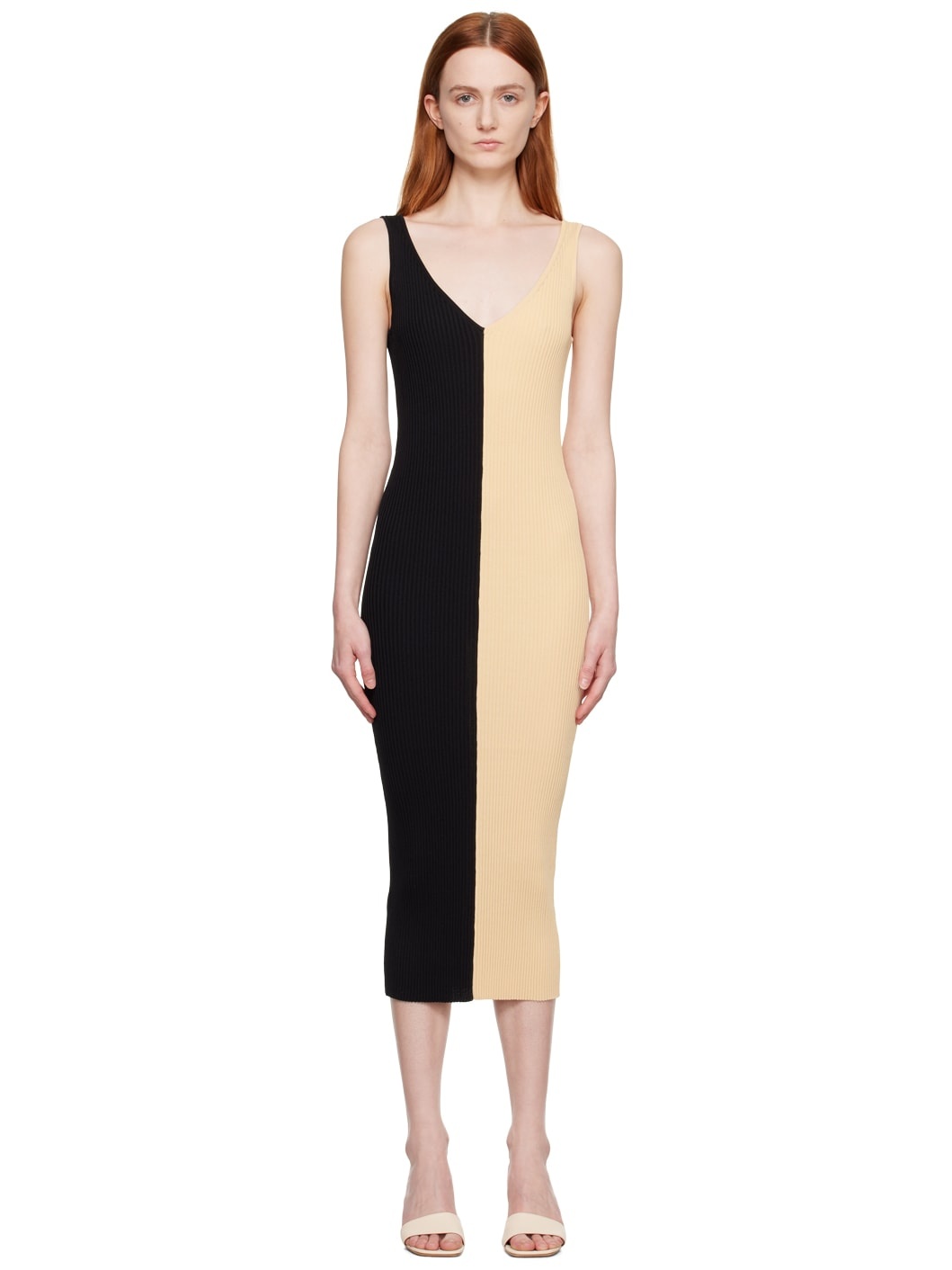 Tan & Black Dana Midi Dress - 1