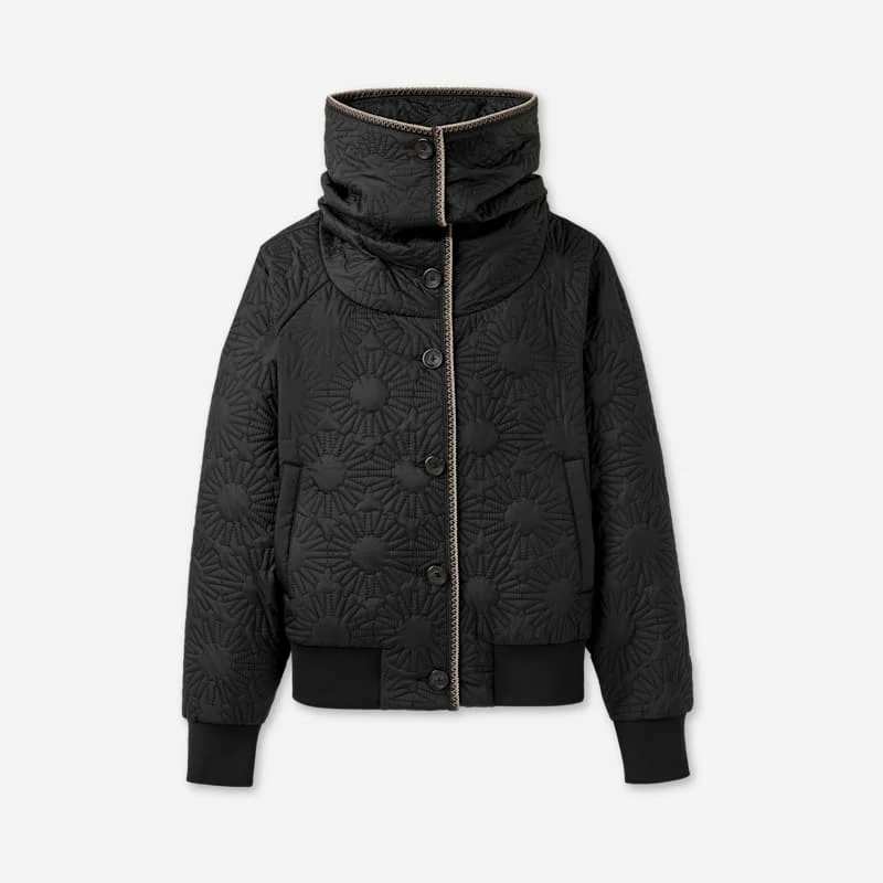 ® Women's Solein Oversized-Collar Jacket in Black - 1