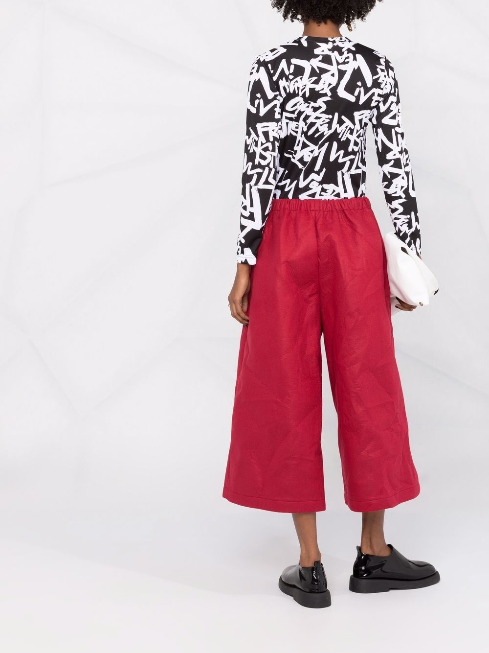 high-waisted cropped trousers - 4