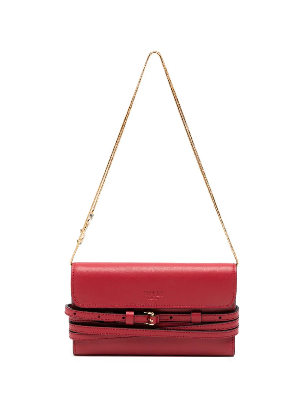 buckle-detail chain-strap wallet - 1