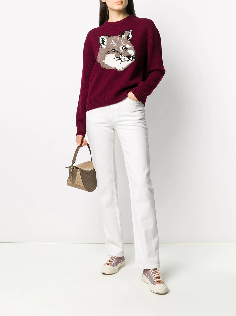 embroidered fox jumper - 2