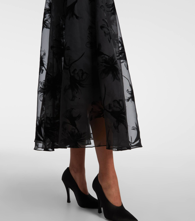 Ruffled floral organza midi dress 5