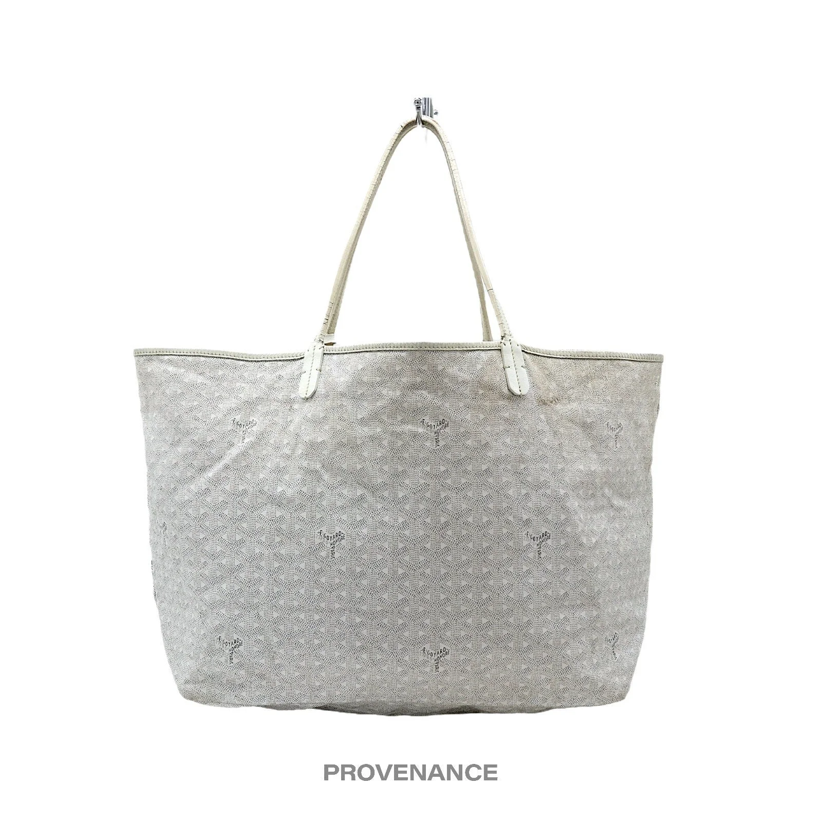 Goyard St. Louis Tote GM Bag - White Goyardine - 1