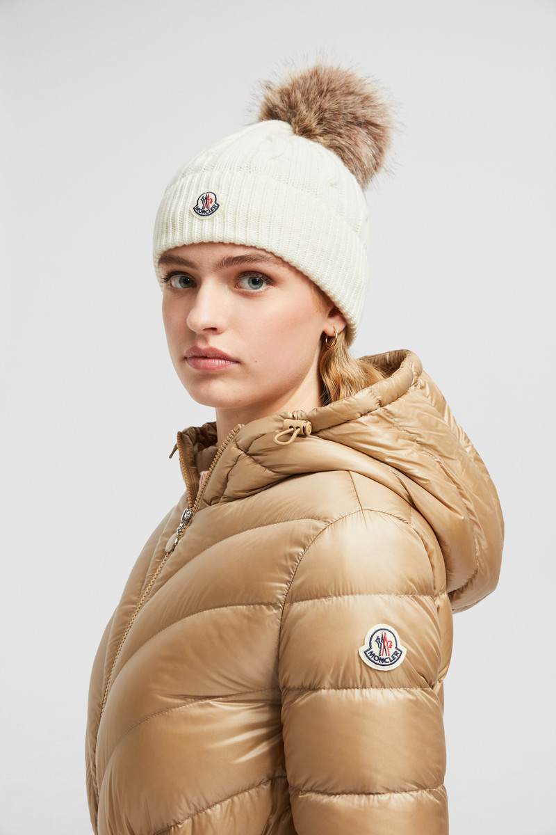 Moncler Wool & Cashmere Beanie with Faux Fur Pom Pom outlook