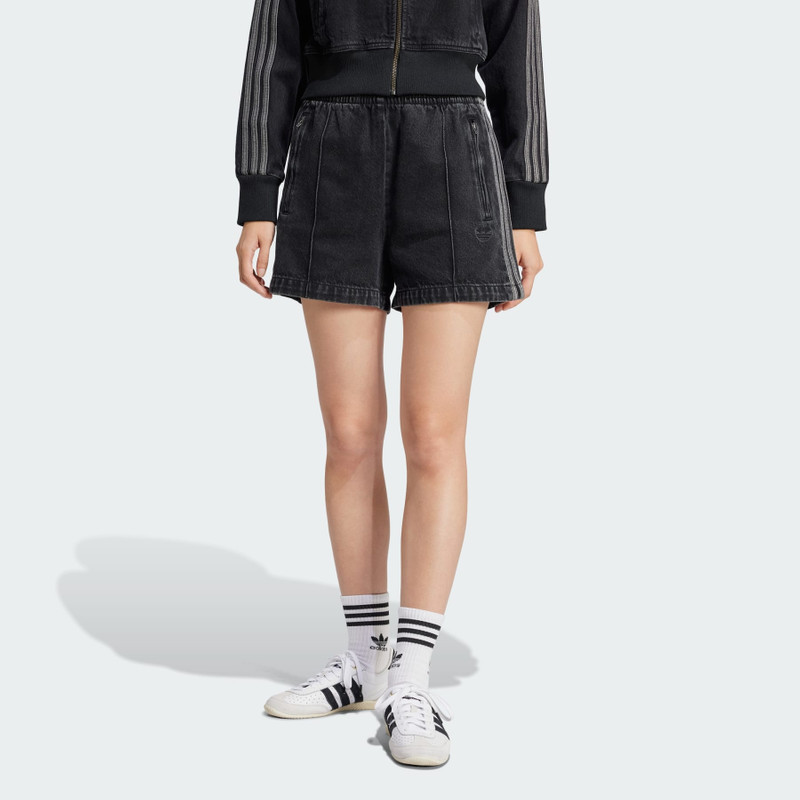 adidas Adicolor Denim Firebird Shorts outlook