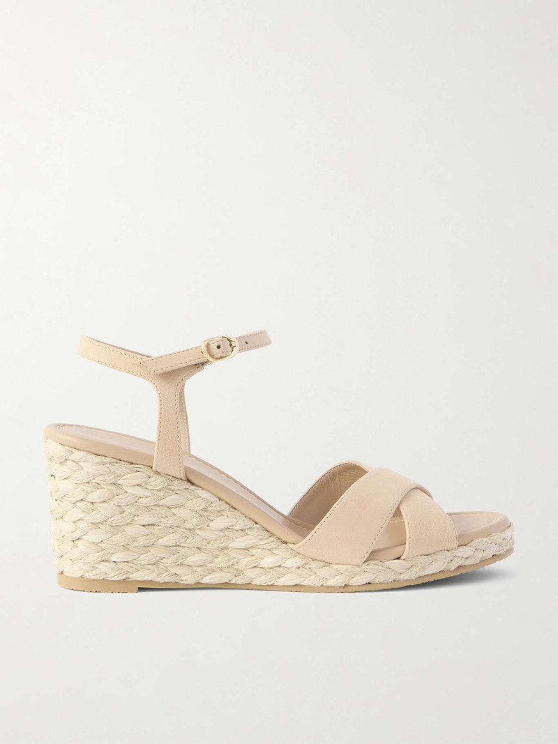 Dayna suede espadrille wedge sandals Beige - 1